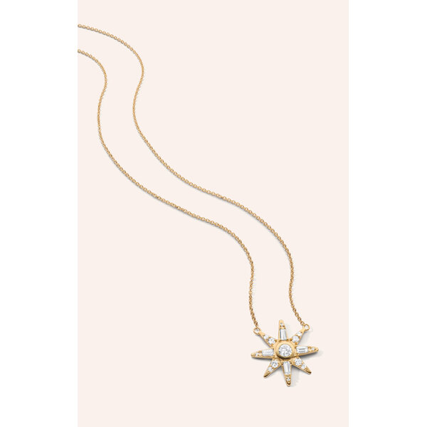 MONICA RICH KOSANN 18ky Diamond Star .85ct Diamond Pendant
