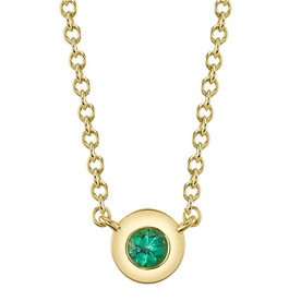 SHY CREATION INC SC55026484 - 14ky .04 Em Bezel Necklace