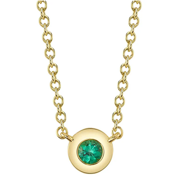 SHY CREATION INC SC55026484 - 14ky .04 Em Bezel Necklace