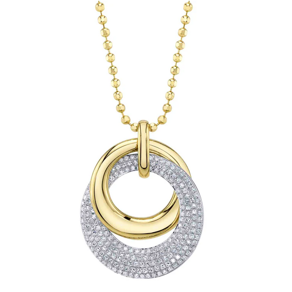 SHY CREATION INC SC55027388 - 14kw .46 Dia Pave Ball Neck