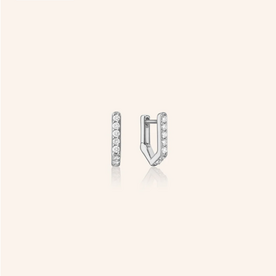 MONICA RICH KOSANN Infinity Huggie Earrings with Sapphires in Sterling Silver