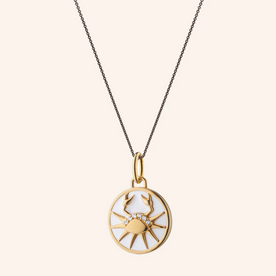 MONICA RICH KOSANN Mini "Cancer" Enamel Vermeil Charm 18K Yellow Gold Over Sterling Silver