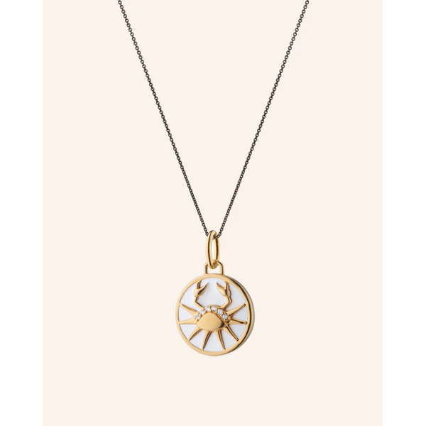 MONICA RICH KOSANN Mini "Cancer" Enamel Vermeil Charm 18K Yellow Gold Over Sterling Silver