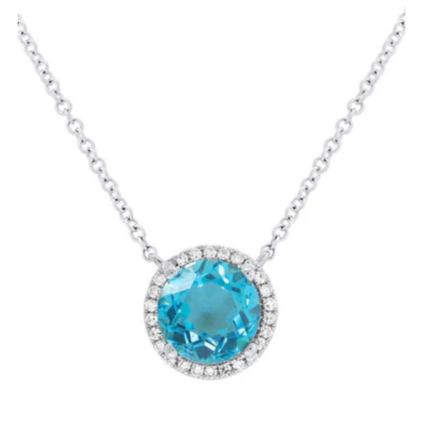SHY CREATION INC SC55007029 - 14 kw .08 Dia 1.08 Blue Topaz Necklace
