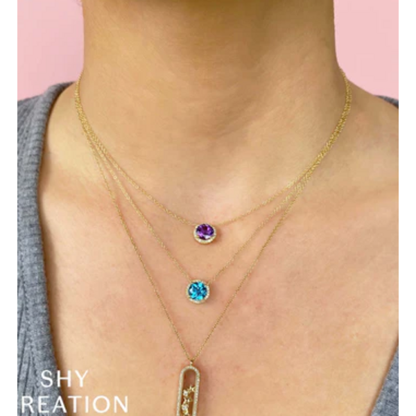 SHY CREATION INC SC55007029 - 14 kw .08 Dia 1.08 Blue Topaz Necklace