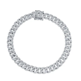 SHY CREATION INC SC55005671V2 - 14 kw 1.68 Dia Pave Link Bracelet