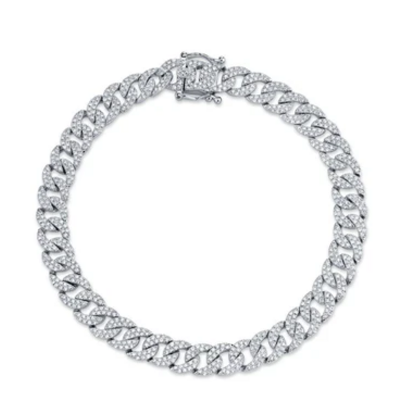 SHY CREATION INC SC55005671V2 - 14 kw 1.68 Dia Pave Link Bracelet