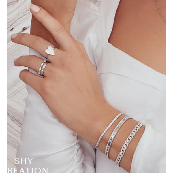 SHY CREATION INC SC55005671V2 - 14 kw 1.68 Dia Pave Link Bracelet