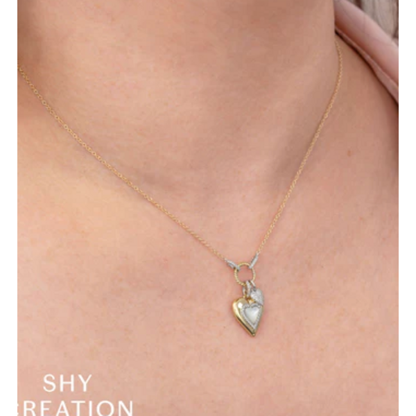 SHY CREATION INC SC55028263 - 14 ky/w .15 Dia Pave and .61 MOP Necklace