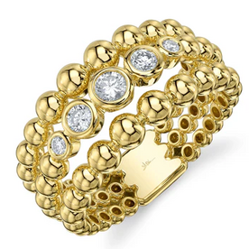 SHY CREATION INC 14 ky .31 Diamond Bezel Ring