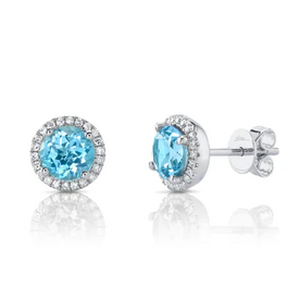 SHY CREATION INC SC55006937 - 14 kw .14 Dia and 2.06 Blue Topaz Earrings