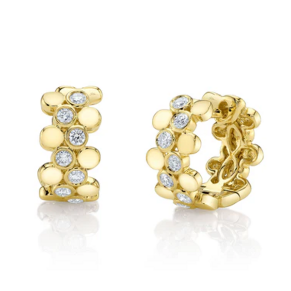 SHY CREATION INC SC55028788 - 14 ky .30 Dia Bezel Huggie Earrings