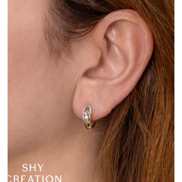 SHY CREATION INC SC55028496RD - 14 ky .23 Dia Huggie Earrings