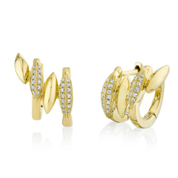 SHY CREATION INC SC55029481 - 14ky .12 Dia Marquise Double Huggie Earrings