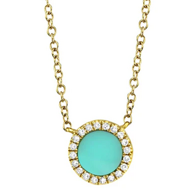 SHY CREATION INC SC55003115 - 14 ky .04 Dia and .33 Tur Circle Necklace