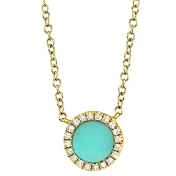 SHY CREATION INC SC55003115 - 14 ky .04 Dia and .33 Tur Circle Necklace