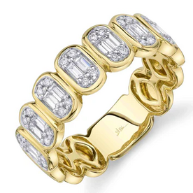SHY CREATION INC 14ky .50 Diamond Baguette Band