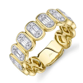 SHY CREATION INC 14ky .50 Diamond Baguette Band