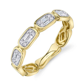 SHY CREATION INC 14ky .29 Diamond Baguette Ring