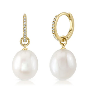 SHY CREATION INC SC55023676 - 14 ky .06 Dia and Cultured Pearl Earrings