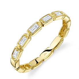 SHY CREATION INC 14ky .16 Diamond Baguette Band