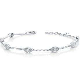 SHY CREATION INC 14kw .88 Diamond Eye Bracelet