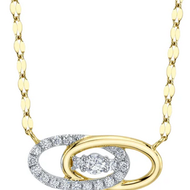 SHY CREATION INC 14ky .19 Dia Sparkle Chain Necklace