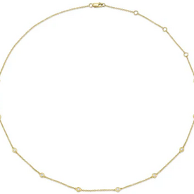 SHY CREATION INC 14ky 18" .28 Diamond By Yard Necklace