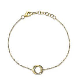 SHY CREATION INC SC55012775 - 14 ky .07 Dia Love Knot Circle Bracelet
