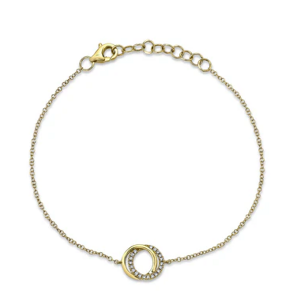 SHY CREATION INC SC55012775 - 14 ky .07 Dia Love Knot Circle Bracelet