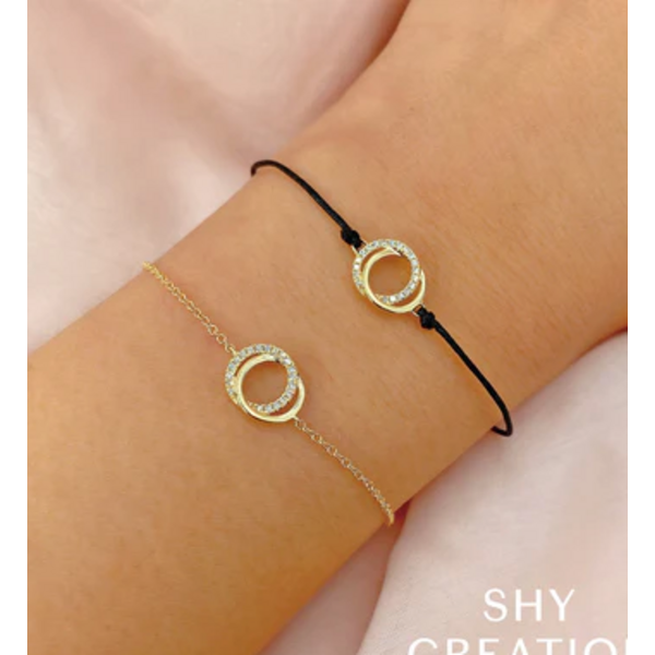 SHY CREATION INC SC55012775 - 14 ky .07 Dia Love Knot Circle Bracelet