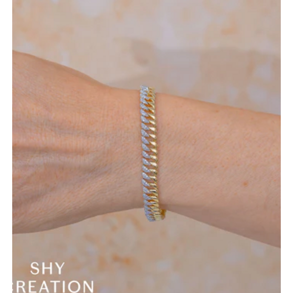 SHY CREATION INC SC55029002RD - 14 ky .88 Dia Link Bracelet