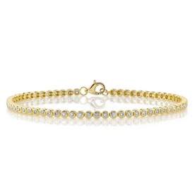 SHY CREATION INC 14ky .64 Diamond Bezel Tennis Bracelet