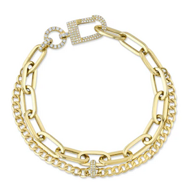 SHY CREATION INC SC55025218 - 14 ky .46 Dia Paper Clip Bracelet