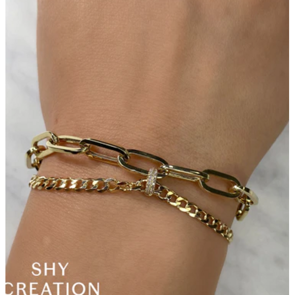 SHY CREATION INC SC55025218 - 14 ky .46 Dia Paper Clip Bracelet