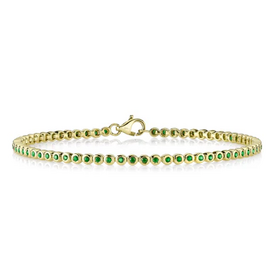 SHY CREATION INC SC55026805 - 14 ky .62 Em Bezel Tennis Bracelet