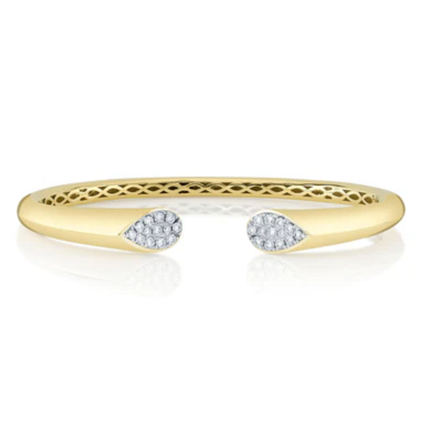 SHY CREATION INC SC22009370ZS - 14 ky/w .54 dia Pave Bangle