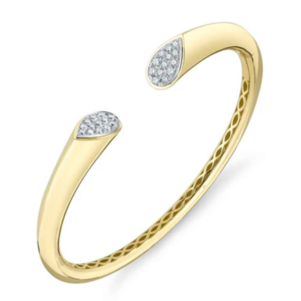 SHY CREATION INC SC22009370ZS - 14 ky/w .54 dia Pave Bangle