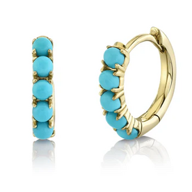 SHY CREATION INC SC55020208 - 14 kw .43 Tur Huggie Earrings