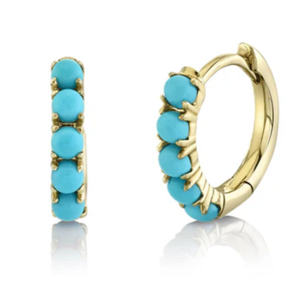 SHY CREATION INC SC55020208 - 14 kw .43 Tur Huggie Earrings