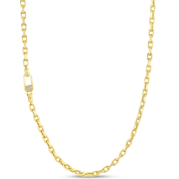 SHY CREATION INC 0.06CT 14K Y/G Diamond Men's Legacy Chain 4MM 22"