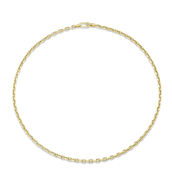 SHY CREATION INC 0.06CT 14K Y/G Diamond Men's Legacy Chain 4MM 22"