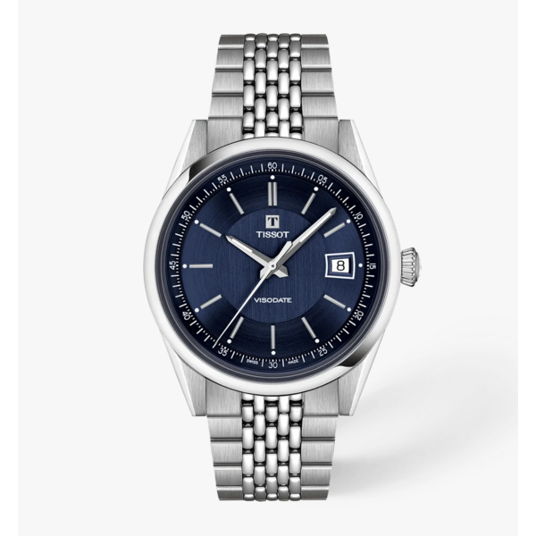 TISSOT watches T1574071104100 - Visodate Uni SS, Blue Dial, Auto 39mm