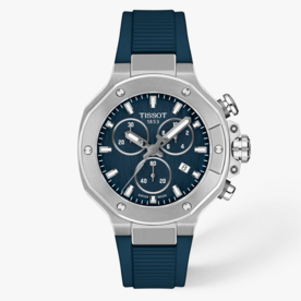 TISSOT watches T1418171704100 - T-Race Uni SS, Blue Chrono, 38mm