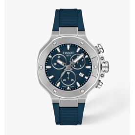 TISSOT watches T1418171704100 - T-Race Uni SS, Blue Chrono, 38mm