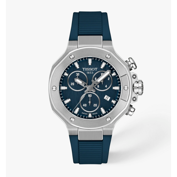 TISSOT watches T1418171704100 - T-Race Uni SS, Blue Chrono, 38mm