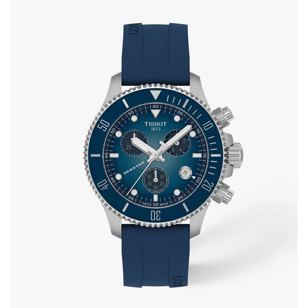 TISSOT watches T1202171704100 - Seastar 1000 SS, Blue Chrono