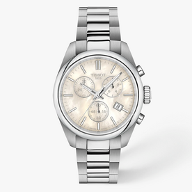 TISSOT watches T1502171111100 - PR100 LDS SS, White MOP Chrono, 36mm