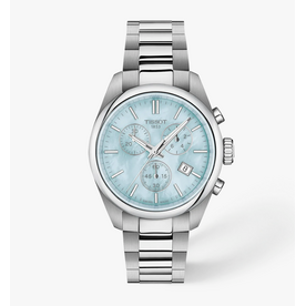 TISSOT watches T1502171113100 - PR100 LDS SS, Ice Blue MOP Chrono
