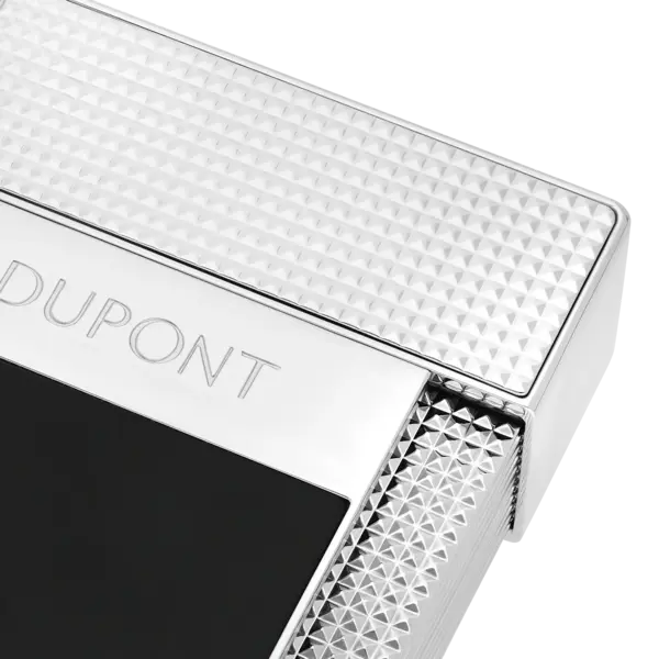 ST DUPONT Table Lighter Black Silver